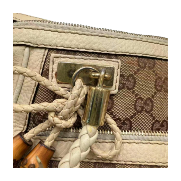 Gucci GG Canvas Bella Shoulder Bag with Bamboo Tassel