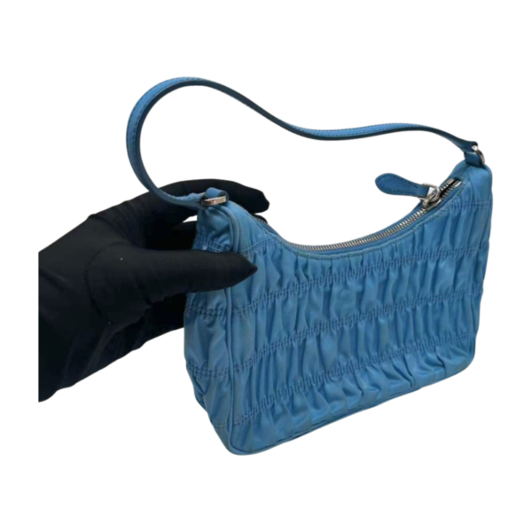 Prada Ruched Nylon Hobo Bag