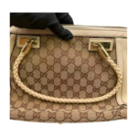 Gucci GG Canvas Bella Shoulder Bag with Bamboo Tassel