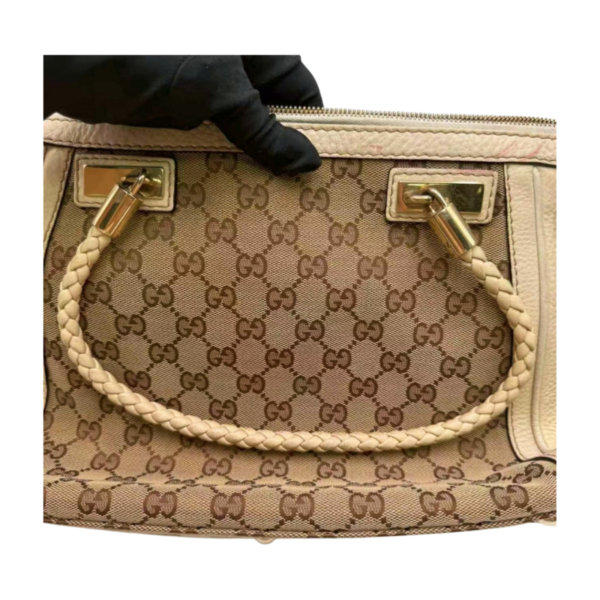 Gucci GG Canvas Bella Shoulder Bag with Bamboo Tassel