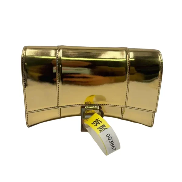 Balenciaga Hourglass Metallic Wallet on Chain