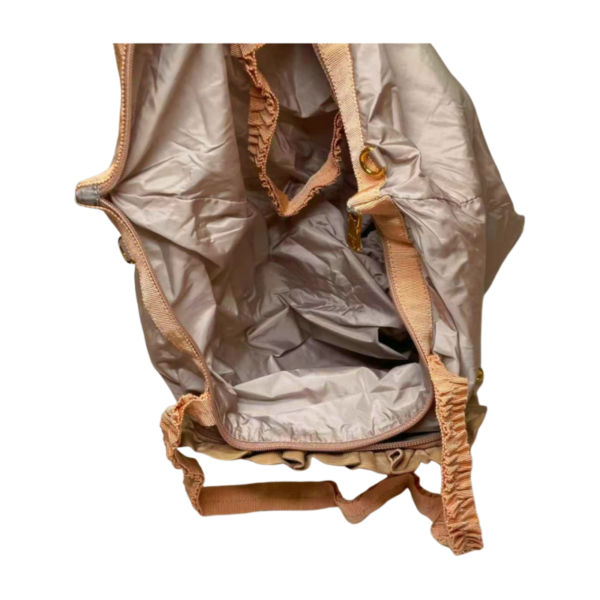 Miu Miu Foldable Nylon Tote with  Ruched Leather  Pouch