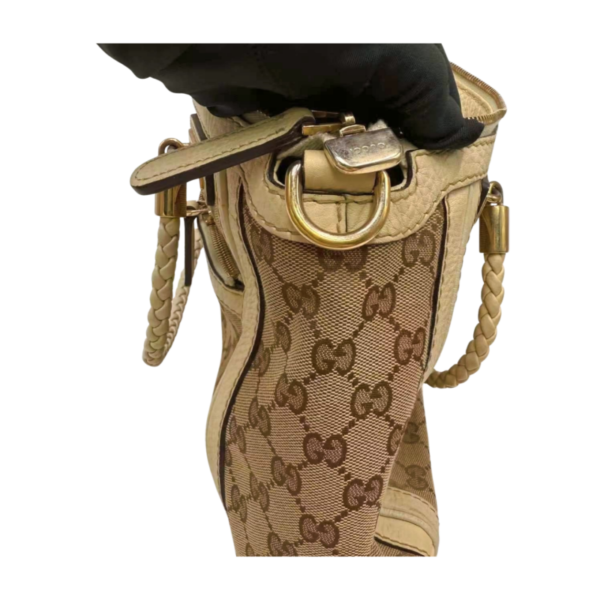 Gucci GG Canvas Bella Shoulder Bag with Bamboo Tassel
