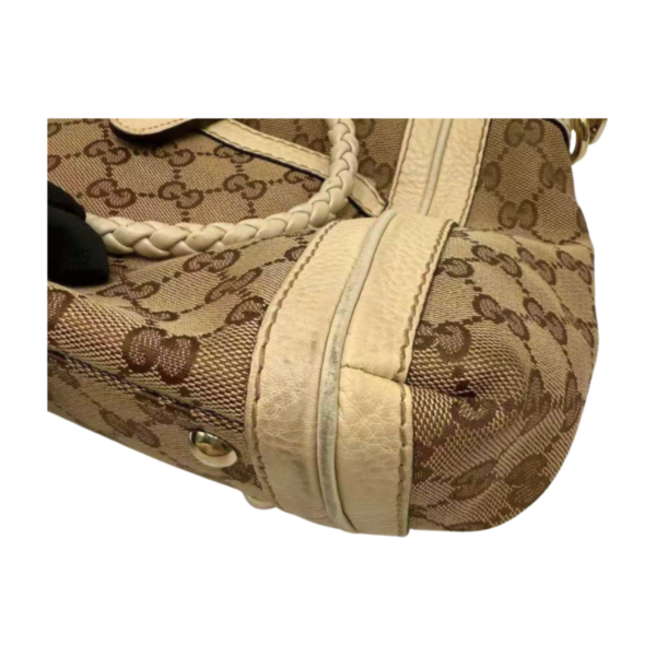 Gucci GG Canvas Bella Shoulder Bag with Bamboo Tassel