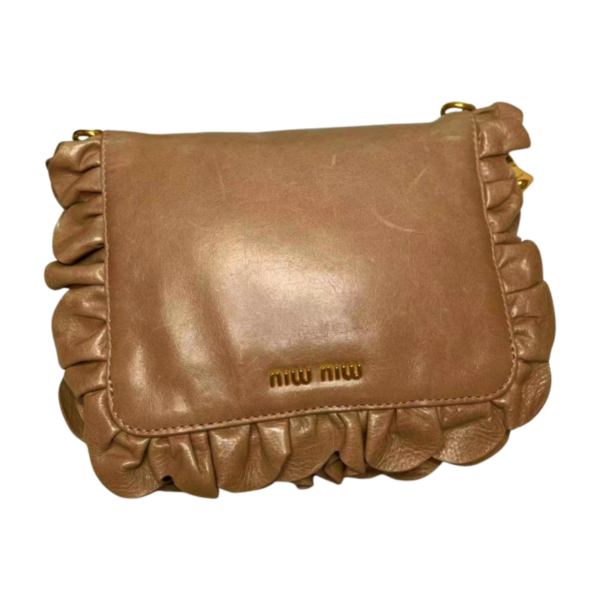 Miu Miu Foldable Nylon Tote with  Ruched Leather  Pouch