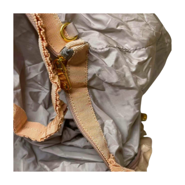 Miu Miu Foldable Nylon Tote with  Ruched Leather  Pouch