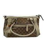 Gucci GG Canvas Bella Shoulder Bag with Bamboo Tassel