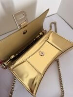 Balenciaga Hourglass Metallic Wallet on Chain