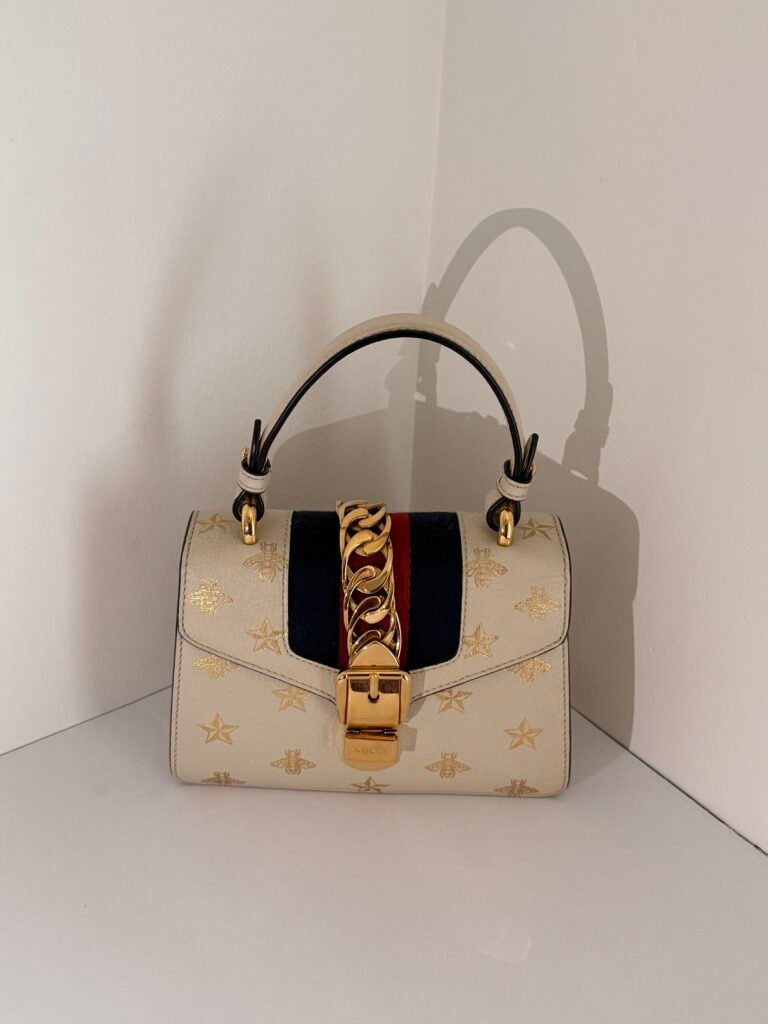 Gucci Sylvie Bee and Star Mini Top Handle Bag