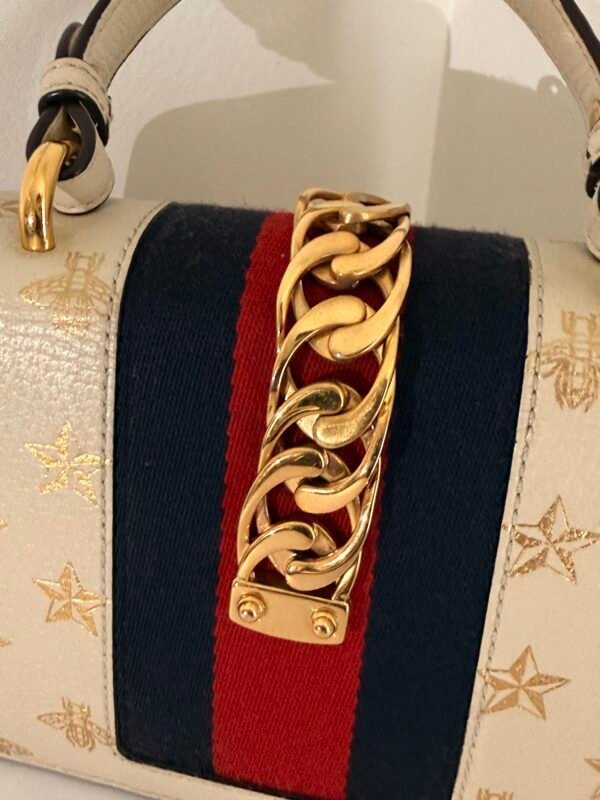 Gucci Sylvie Bee and Star Mini Top Handle Bag