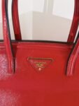 Prada Red Saffiano Lux Medium Tote