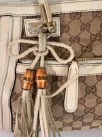 Gucci GG Canvas Bella Shoulder Bag with Bamboo Tassel