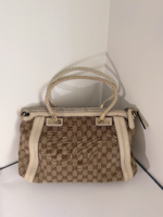 Gucci GG Canvas Bella Shoulder Bag with Bamboo Tassel