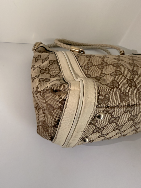 Gucci GG Canvas Bella Shoulder Bag with Bamboo Tassel
