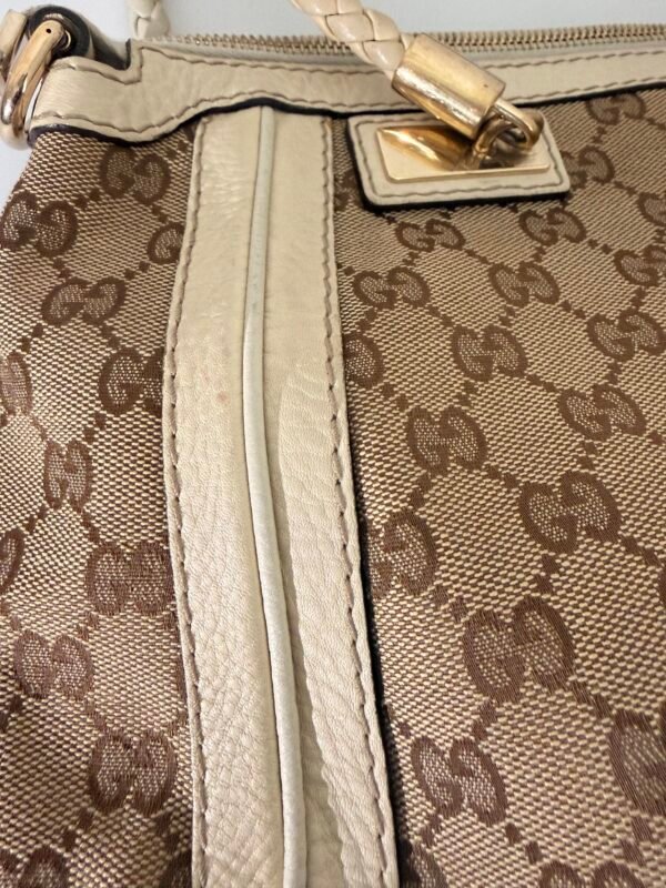 Gucci GG Canvas Bella Shoulder Bag with Bamboo Tassel