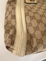 Gucci GG Canvas Bella Shoulder Bag with Bamboo Tassel