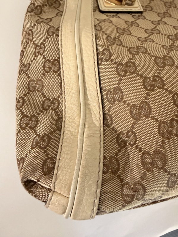 Gucci GG Canvas Bella Shoulder Bag with Bamboo Tassel