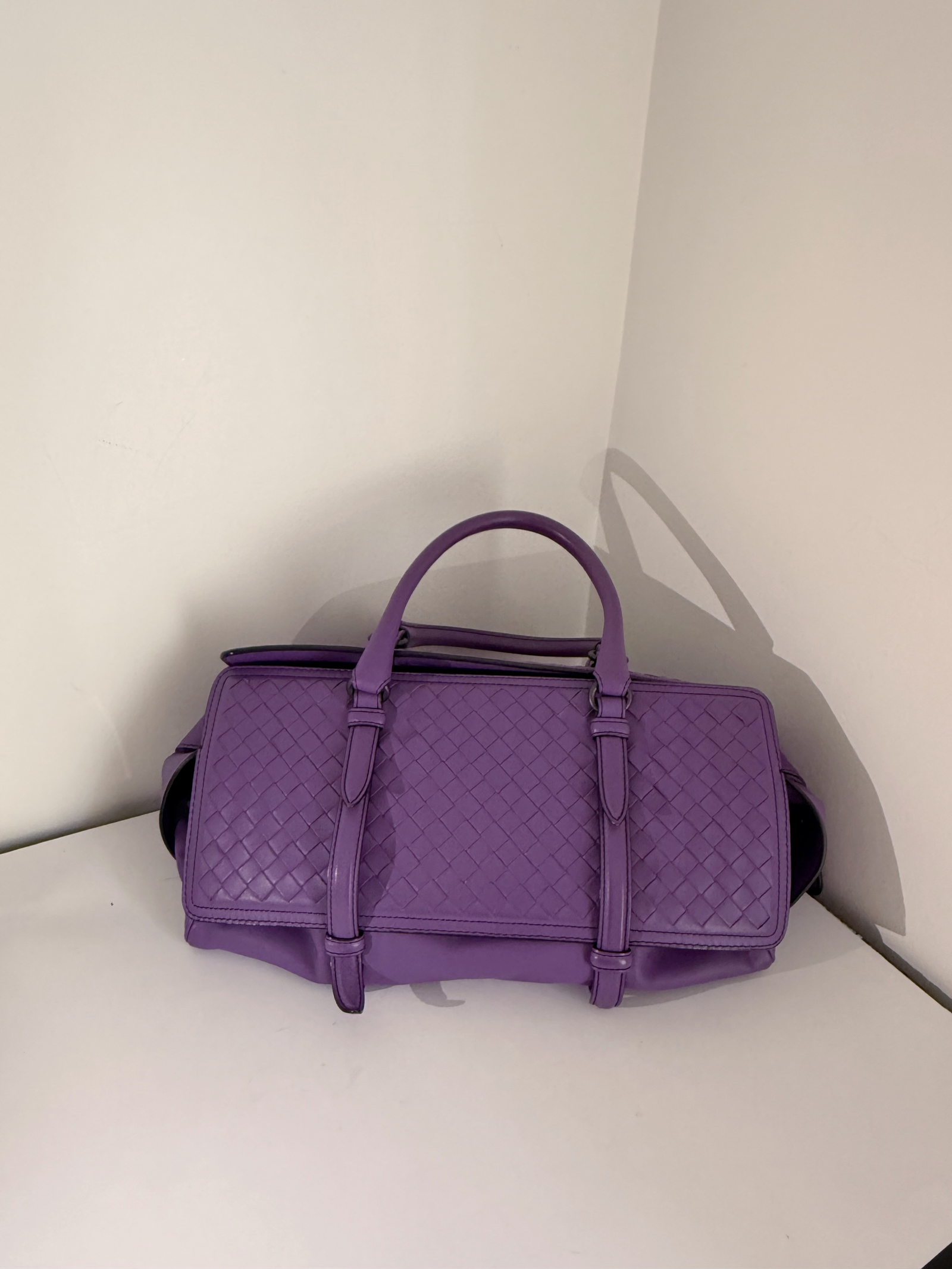 Bottega Veneta  Intrecciato Top Handle Flap Bag - Image 1