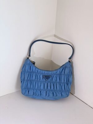 Prada Ruched Nylon Hobo Bag