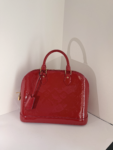 Louis Vuitton Red Alma Monogram Vernis