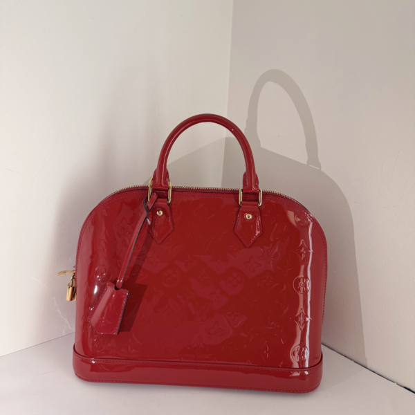 Louis Vuitton Red Alma Monogram Vernis