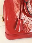 Louis Vuitton Red Alma Monogram Vernis