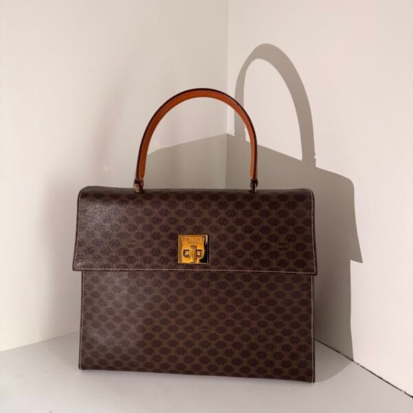 Celine Macadam Vintage Top Handle Flap Bag