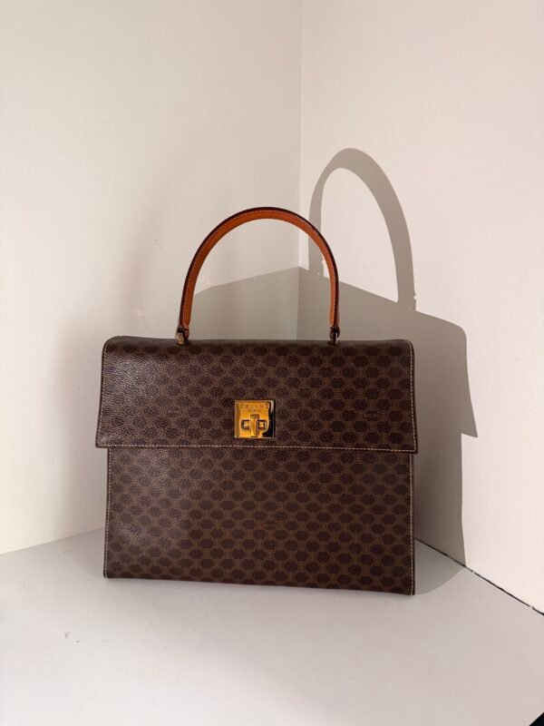 Celine Macadam Vintage Top Handle Flap Bag