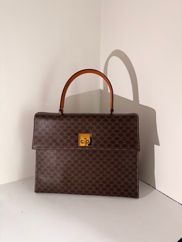 Celine Macadam Vintage Top Handle Flap Bag