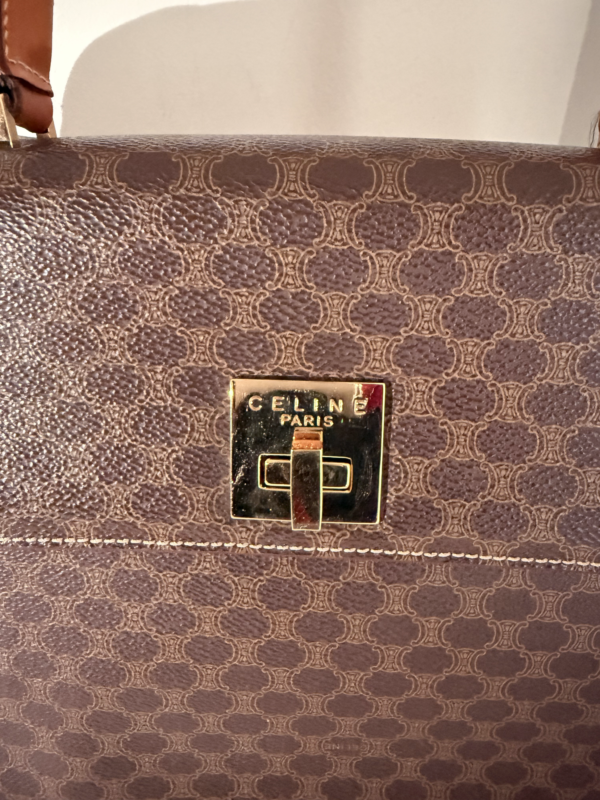 Celine Macadam Vintage Top Handle Flap Bag