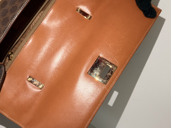 Celine Macadam Vintage Top Handle Flap Bag