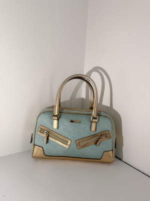 Gucci GG Canvas Bella Shoulder Bag with Bamboo Tassel