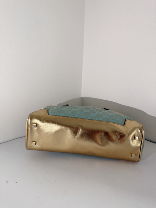 Gucci GG Canvas Bella Shoulder Bag with Bamboo Tassel