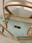 Gucci Light Blue GG Canvas Bowling Bag
