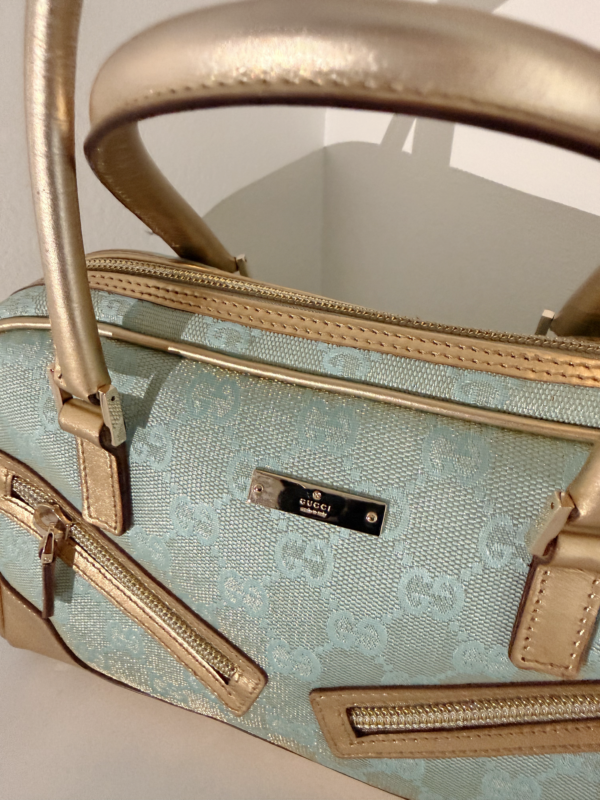 Gucci GG Canvas Bella Shoulder Bag with Bamboo Tassel