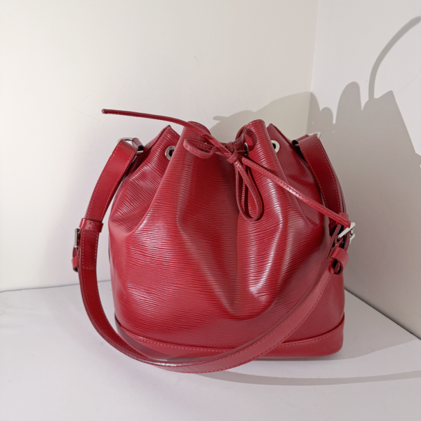 Louis Vuitton Red Epi Noé Bucket Bag