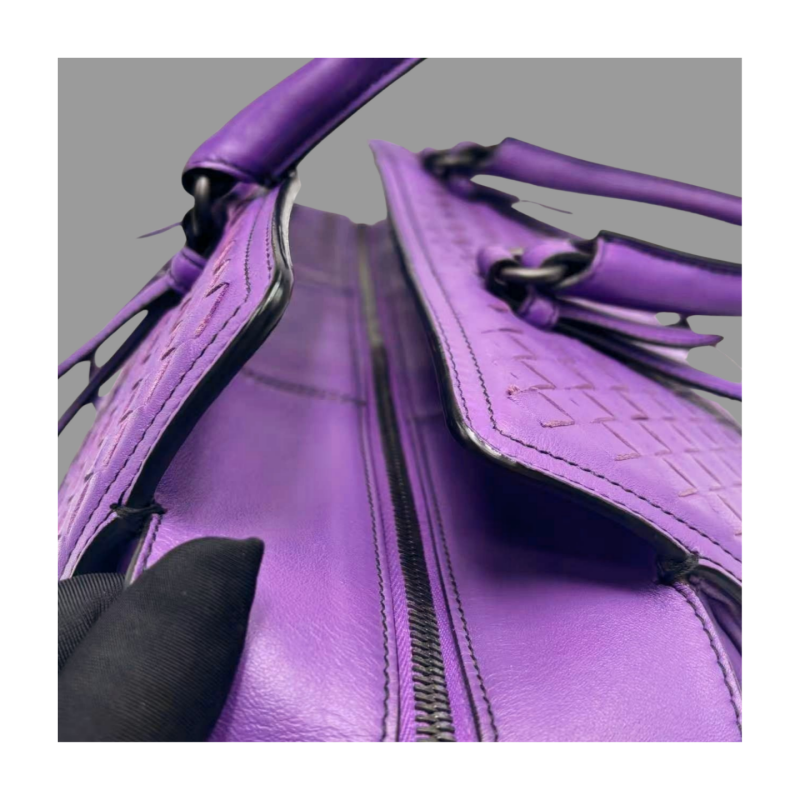 Bottega Veneta  Intrecciato Top Handle Flap Bag - Image 9