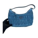 Prada Ruched Nylon Hobo Bag
