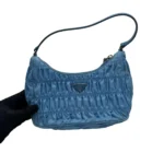 Prada Ruched Nylon Hobo Bag