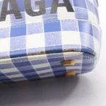 Balenciaga Blue White Ville Top Handle Bag