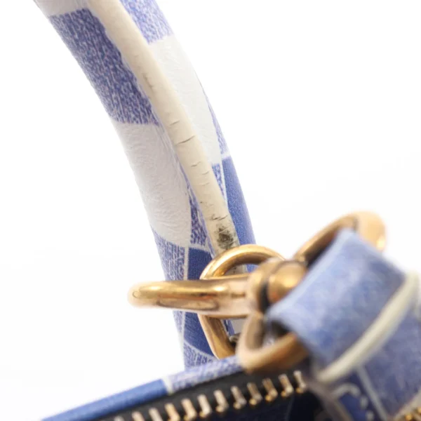 Balenciaga Blue White Ville Top Handle Bag