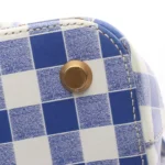 Balenciaga Blue White Ville Top Handle Bag