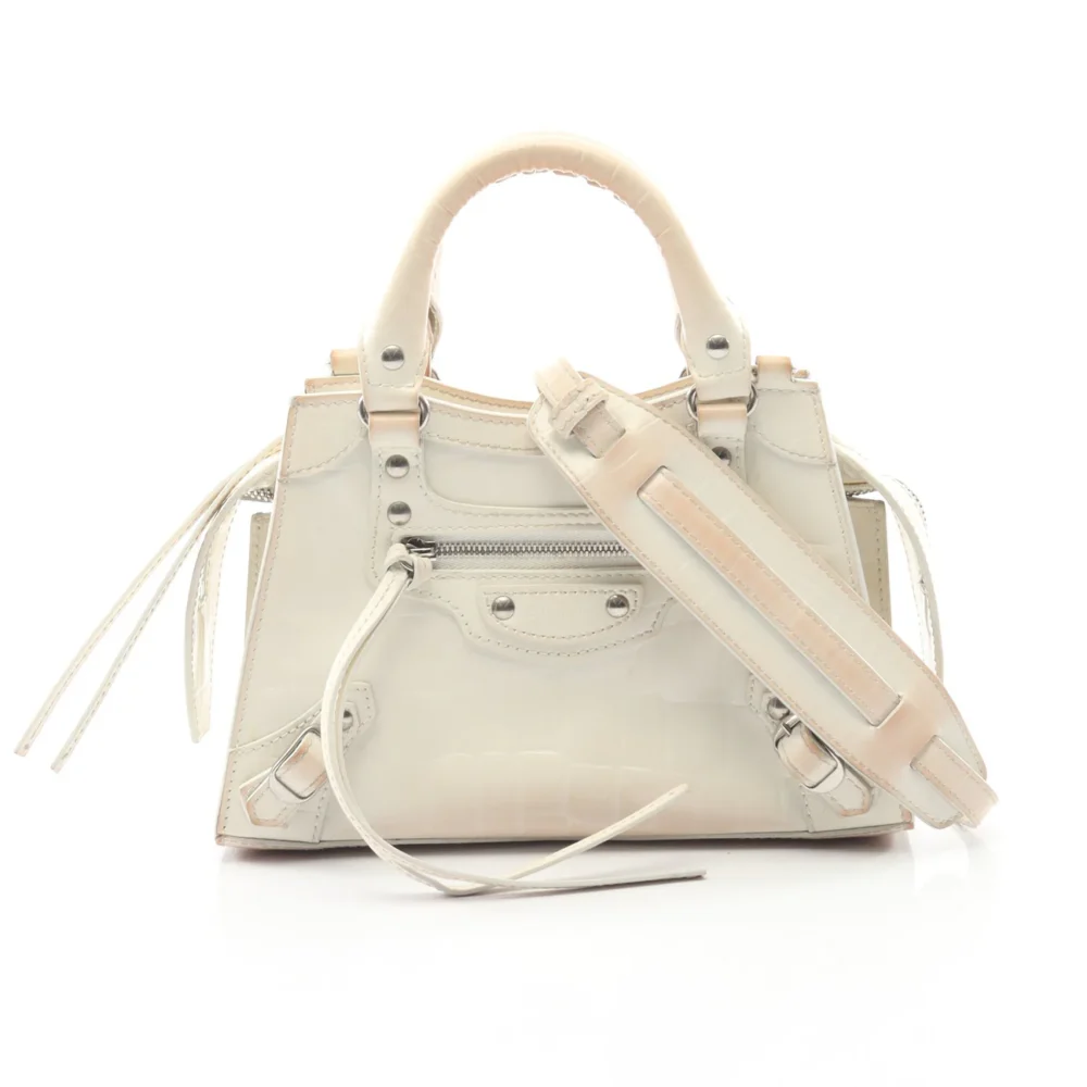 Balenciaga White Neo Classic City Mini Handbag