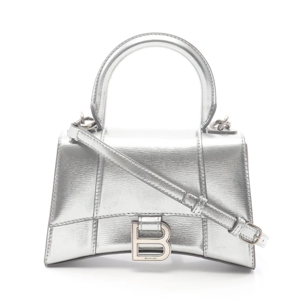 Balenciaga Silver Hourglass XS Handbag