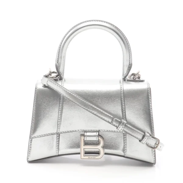 Balenciaga Silver Hourglass XS Handbag