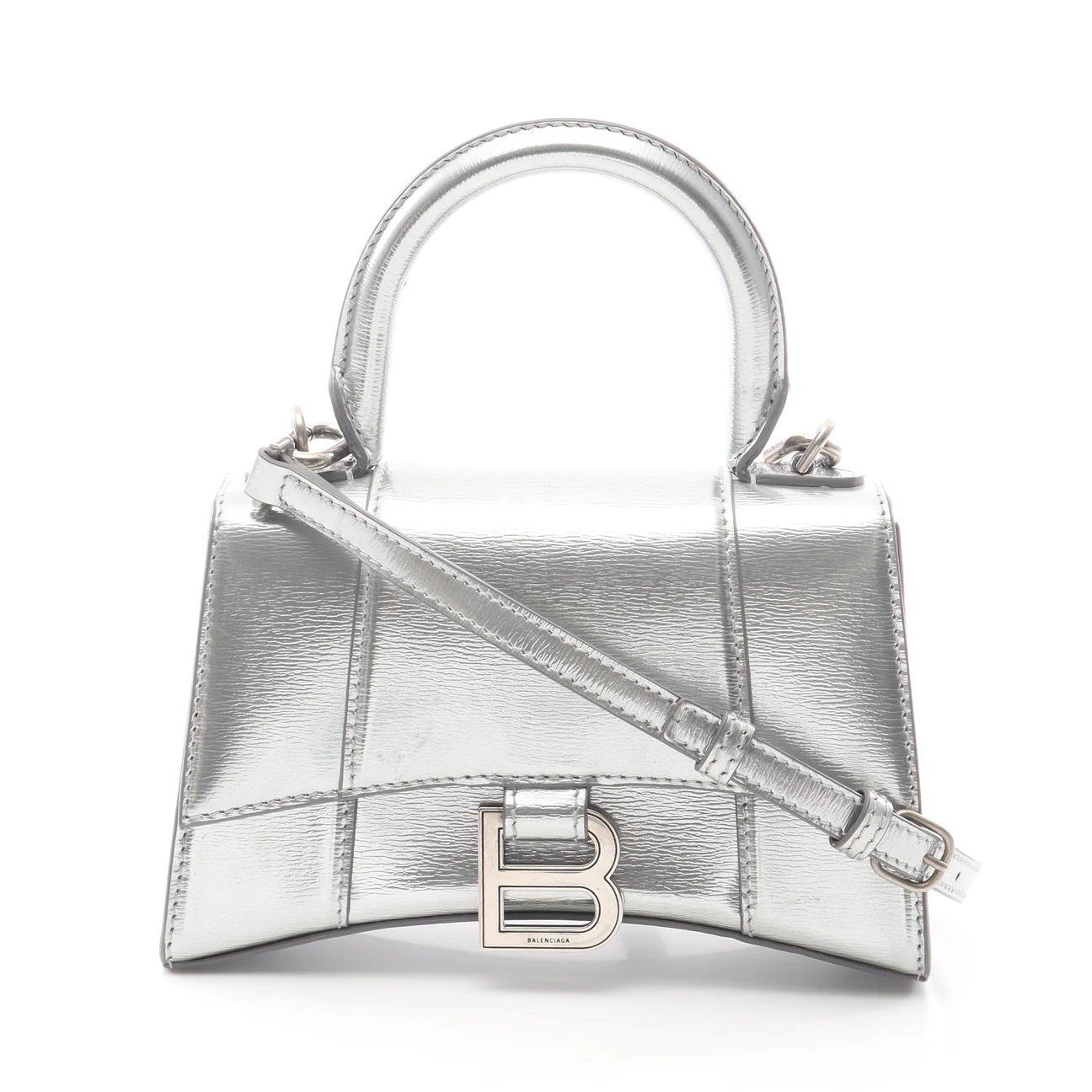 Balenciaga Silver Hourglass XS Handbag - Image 1