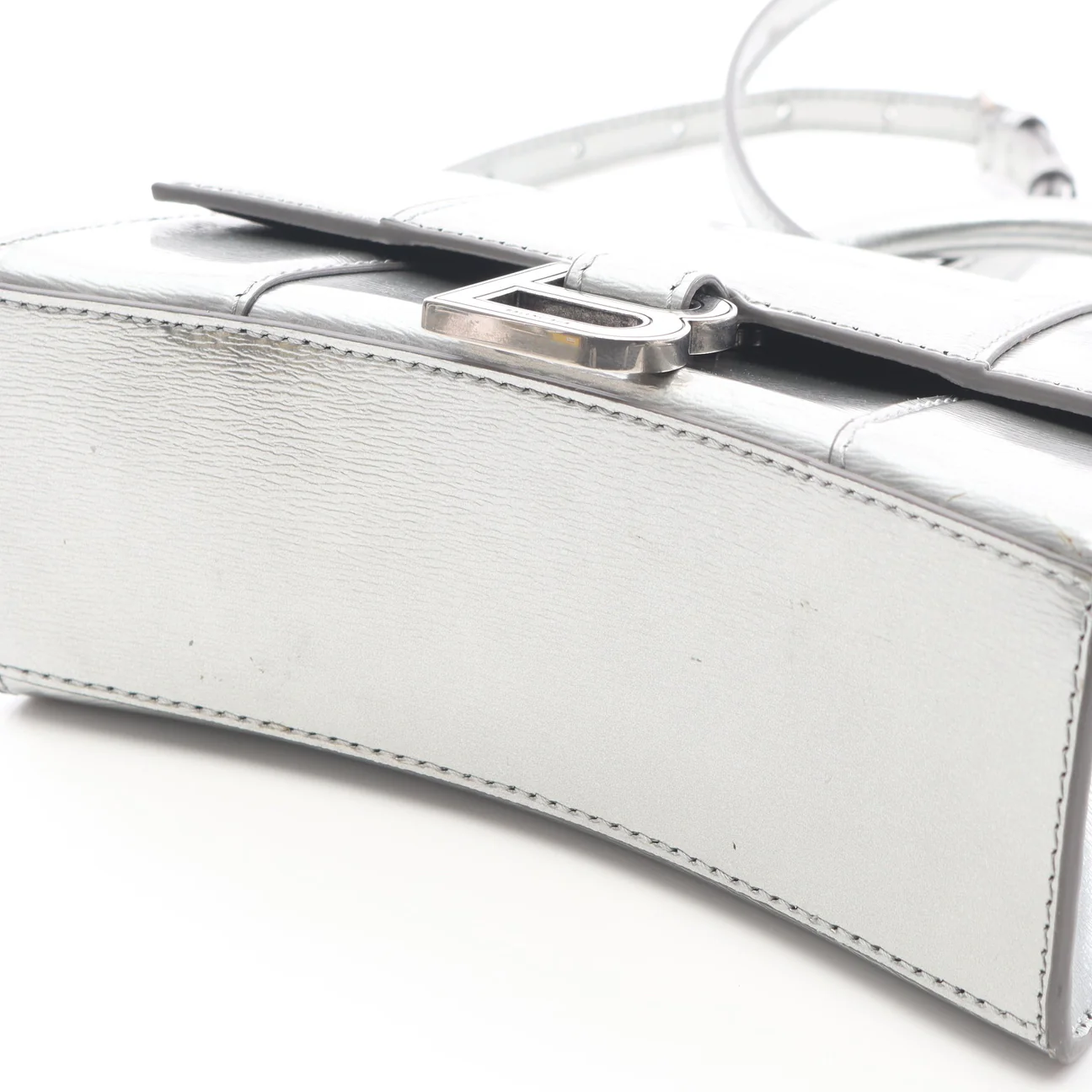 Balenciaga Silver Hourglass XS Handbag - Image 9