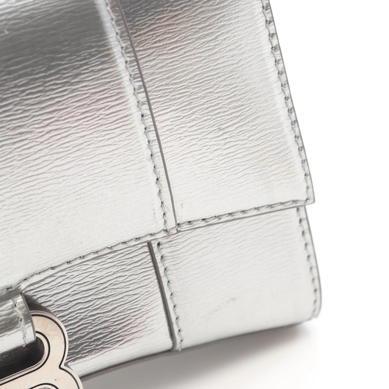 Balenciaga Silver Hourglass XS Handbag - Image 11