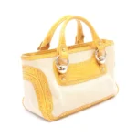 Celine Yellow Croc embossed Boogie Bag