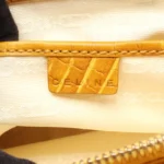 Celine Yellow Croc embossed Boogie Bag